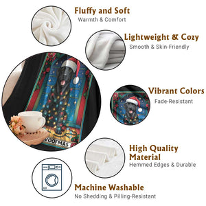 Merry Woofmas Throw Blanket Funny Tarot Card Labrador Retriever Christmas Gift TS12 Print Your Wear