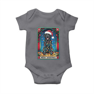 Merry Woofmas Baby Onesie Funny Tarot Card Labrador Retriever Christmas Gift TS12 Charcoal Print Your Wear