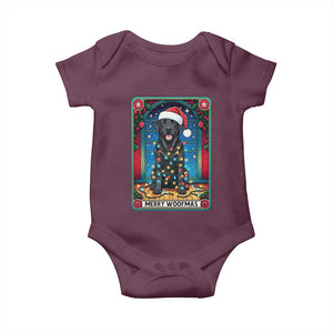 Merry Woofmas Baby Onesie Funny Tarot Card Labrador Retriever Christmas Gift TS12 Maroon Print Your Wear