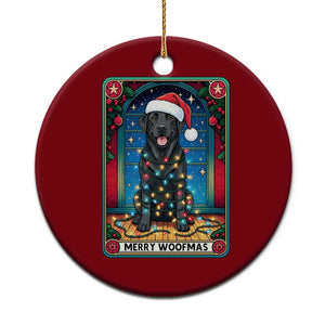 Merry Woofmas Ceramic Ornament Funny Tarot Card Labrador Retriever Christmas Gift TS12 1pc Red Print Your Wear