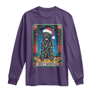 Merry Woofmas Long Sleeve Shirt Funny Tarot Card Labrador Retriever Christmas Gift TS12 Purple Print Your Wear