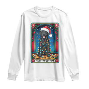 Merry Woofmas Long Sleeve Shirt Funny Tarot Card Labrador Retriever Christmas Gift TS12 White Print Your Wear