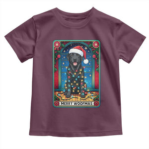 Merry Woofmas Toddler T Shirt Funny Tarot Card Labrador Retriever Christmas Gift TS12 Maroon Print Your Wear
