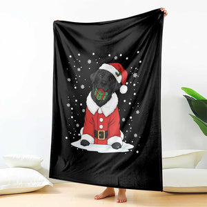 Black Labrador Santa Throw Blanket Funny Christmas Dog Lover Gift TS12 Print Your Wear