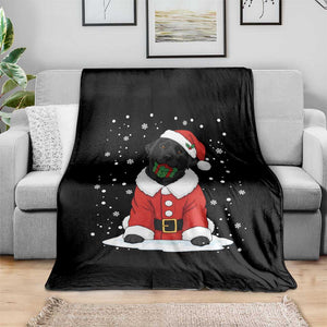 Black Labrador Santa Throw Blanket Funny Christmas Dog Lover Gift TS12 Print Your Wear