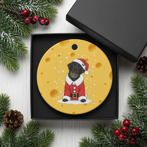 Black Labrador Santa Ceramic Ornament Funny Xmas Dog Lover Gift TS12 1pc Yellow Cheese Print Your Wear