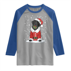 Black Labrador Santa Raglan Shirt Funny Christmas Dog Lover Gift TS12 Sport Gray Royal Print Your Wear