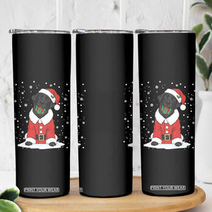 Black Labrador Santa Skinny Tumbler Funny Christmas Dog Lover Gift TS12 Print Your Wear