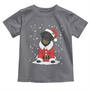 Black Labrador Santa Toddler T Shirt Funny Christmas Dog Lover Gift TS12 Charcoal Print Your Wear
