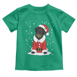 Black Labrador Santa Toddler T Shirt Funny Christmas Dog Lover Gift TS12 Irish Green Print Your Wear