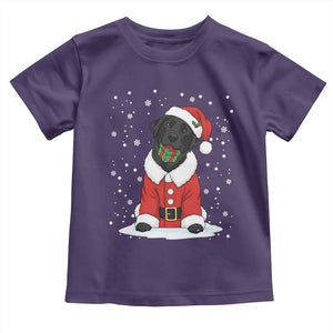 Black Labrador Santa Toddler T Shirt Funny Christmas Dog Lover Gift TS12 Purple Print Your Wear