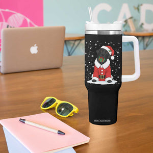Black Labrador Santa Tumbler With Handle Funny Christmas Dog Lover Gift TS12 Print Your Wear
