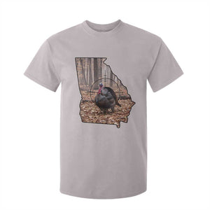 Georgia Turkey Hunting T Shirt For Kid Camo American Flag Hunter Gift TS12 Ice Gray Print Your Wear