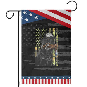 Camo Hunting Dog Turkey American Pride Gift Garden Flag TS12 Distressed Black Blue Print Your Wear