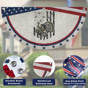 Turkey Hunter Patriotic Fan Flag American Flag Gift