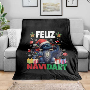 Funny Dragon Throwing Dart Christmas Gift Throw Blanket Feliz Navidart TS12 Print Your Wear