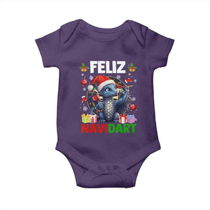 Funny Dragon Throwing Dart Christmas Gift Baby Onesie Feliz Navidart TS12 Purple Print Your Wear
