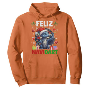 Funny Dragon Throwing Dart Christmas Gift Hoodie Feliz Navidart TS12 Orange Print Your Wear