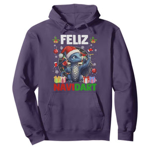 Funny Dragon Throwing Dart Christmas Gift Hoodie Feliz Navidart TS12 Purple Print Your Wear