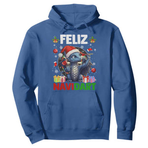 Funny Dragon Throwing Dart Christmas Gift Hoodie Feliz Navidart TS12 Royal Blue Print Your Wear