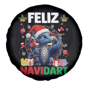 Funny Dragon Throwing Dart Christmas Gift Spare Tire Cover Feliz Navidart TS12 Print Your Wear