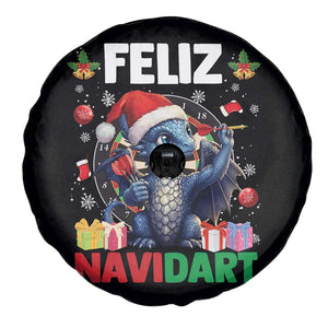 Funny Dragon Throwing Dart Christmas Gift Spare Tire Cover Feliz Navidart TS12 Print Your Wear