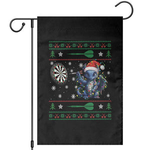 Funny Dragon Throwing Dart Garden Flag Ugly Christmas Dart Player Gift TS12 Black Print Your Wear
