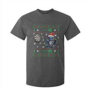 Funny Dragon Throwing Dart T Shirt For Kid Ugly Christmas Dart Player Gift TS12 Dark Heather Print Your Wear