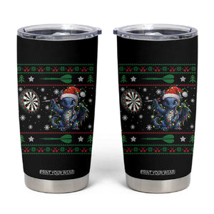 Funny Dragon Throwing Dart Tumbler Cup Ugly Christmas Dart Player Gift TS12 Black Print Your Wear