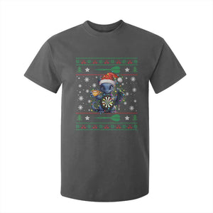 Ugly Christmas Dragon Dart Player T Shirt For Kid Gift For Dartist TS12 Dark Heather Print Your Wear
