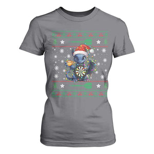 Ugly Christmas Dragon Dart Player T Shirt For Women Gift For Dartist TS12 Charcoal Print Your Wear
