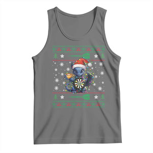 Ugly Christmas Dragon Dart Player Tank Top Gift For Dartist TS12 Black Heather Print Your Wear