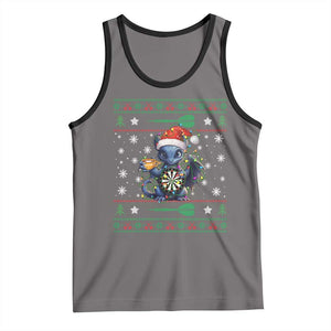 Ugly Christmas Dragon Dart Player Tank Top Gift For Dartist TS12 Deep Heather Black Print Your Wear
