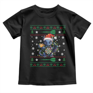 Ugly Christmas Dragon Dart Player Toddler T Shirt Gift For Dartist TS12 Black Print Your Wear