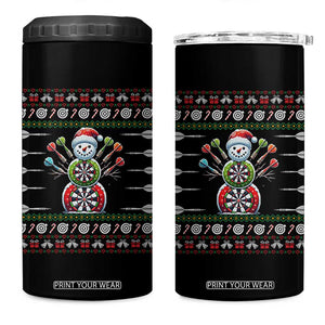 Funny Snowman Dartboard 4 in 1 Can Cooler Tumbler Dartist Ugly Christmas Gift TS12 One Size: 16 oz Black Print Your Wear