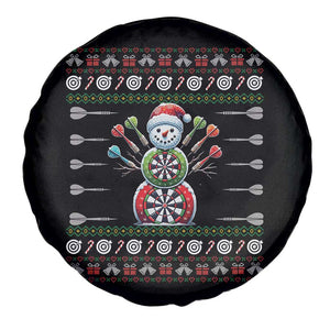 Funny Snowman Dartboard Spare Tire Cover Dartist Ugly Christmas Gift TS12 Print Your Wear