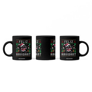 Santa Cat Feliz Navidart Coffee Mug Funny Dartist Ugly Christmas Gift TS12 Print Your Wear