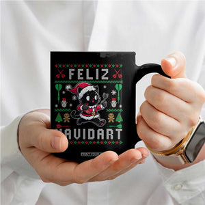 Santa Cat Feliz Navidart Coffee Mug Funny Dartist Ugly Christmas Gift TS12 Print Your Wear