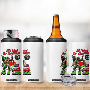 All I Want For Christmas Is A 180 4 in 1 Can Cooler Tumbler Bigfoot Lover Dartist Gift TS12 Print Your Wear