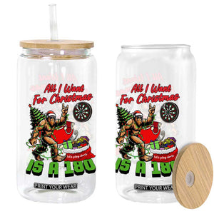 All I Want For Christmas Is A 180 Glass Can Bigfoot Lover Dartist Gift TS12 Print Your Wear