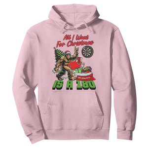 All I Want For Christmas Is A 180 Hoodie Bigfoot Lover Dartist Gift TS12 Light Pink Print Your Wear