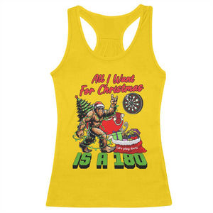 All I Want For Christmas Is A 180 Racerback Tank Top Bigfoot Lover Dartist Gift TS12 Daisy Print Your Wear