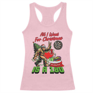 All I Want For Christmas Is A 180 Racerback Tank Top Bigfoot Lover Dartist Gift TS12 Light Pink Print Your Wear