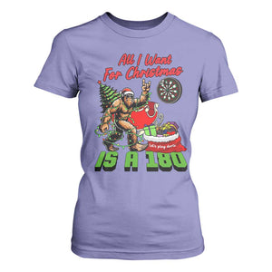 All I Want For Christmas Is A 180 T Shirt For Women Bigfoot Lover Dartist Gift TS12 Violet Print Your Wear