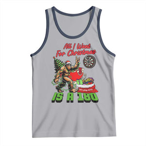All I Want For Christmas Is A 180 Tank Top Bigfoot Lover Dartist Gift TS12 Athletic Heather Navy Print Your Wear