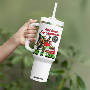All I Want For Christmas Is A 180 Tumbler With Handle Bigfoot Lover Dartist Gift TS12 Print Your Wear