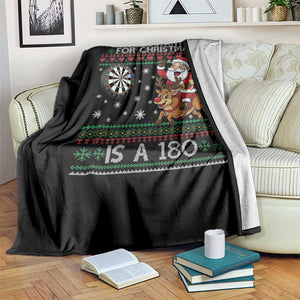 All I Want For Christmas Is A 180 Throw Blanket Santa Dart Player Xmas Gift TS12 Print Your Wear