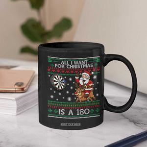 All I Want For Christmas Is A 180 Coffee Mug Santa Dart Player Xmas Gift TS12 Print Your Wear