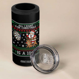 All I Want For Christmas Is A 180 4 in 1 Can Cooler Tumbler Santa Dart Player Xmas Gift TS12 Print Your Wear