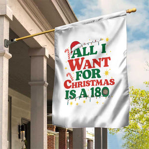 Funny Dart Player Garden Flag All I Want For Christmas Is A 180 TS12 Print Your Wear